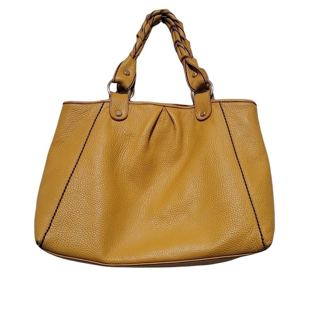Plinio Visona Mustard Yellow Leather Bag